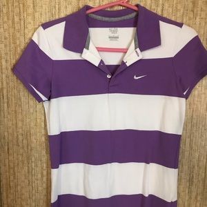 M Nike Polo Shirt purple and white